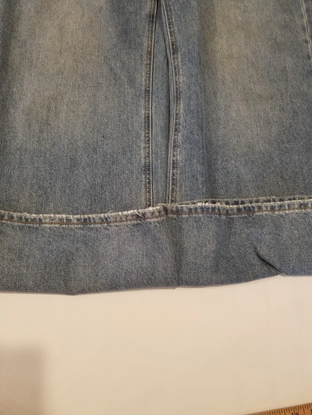 Altar'd State Wide Leg High Rise Jeans Women’s 30 Light Wash Blue Distressed